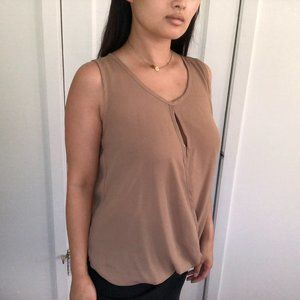 Nude Silky Sleeveless Top